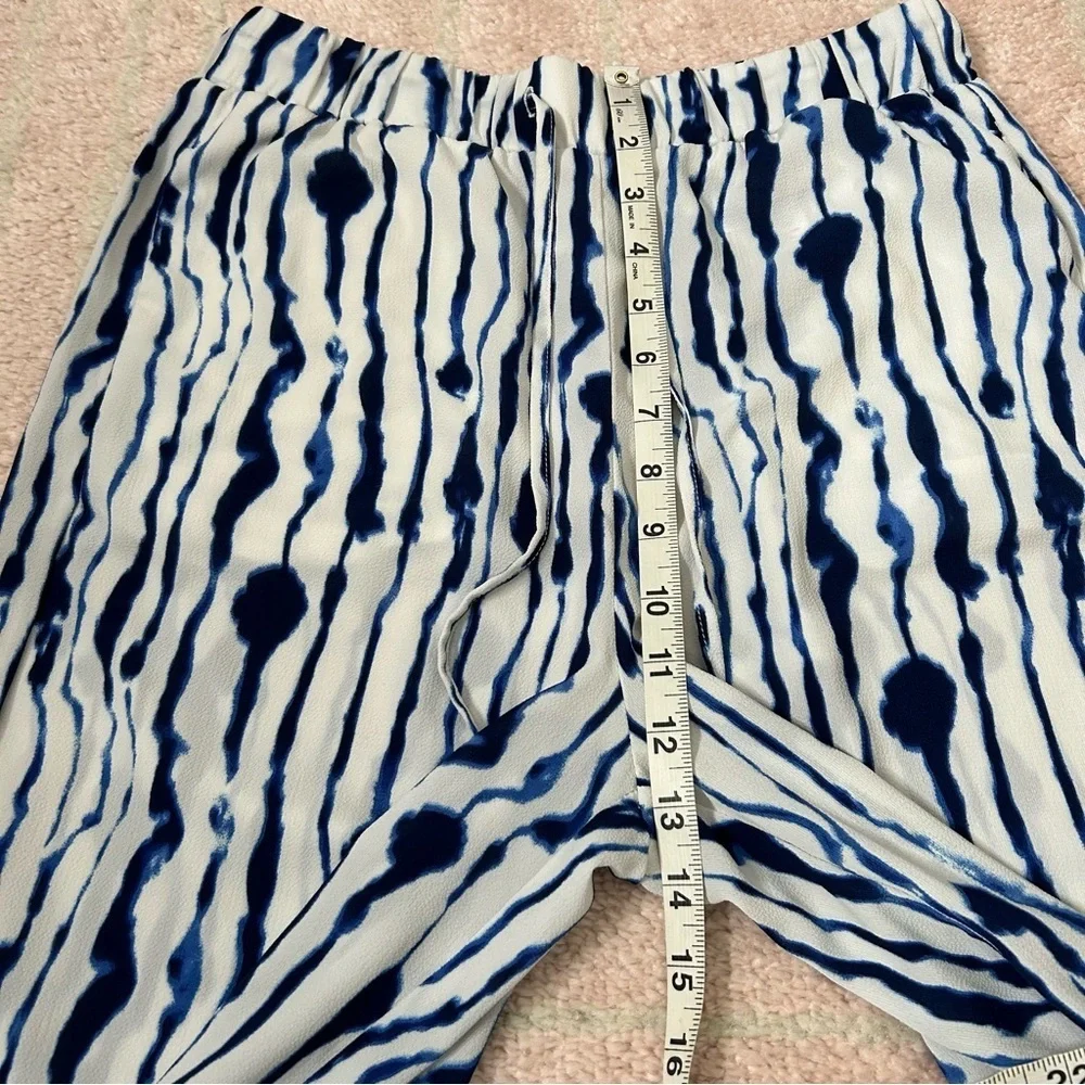 H&M Sheer Tie Dye Wide Leg Pants Swim Coverup Spring Break Palazzo Pant SZ 8 - Picture 6 of 8